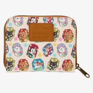 Loungefly Disney Cats Wallet Characters Floral Zip Around New